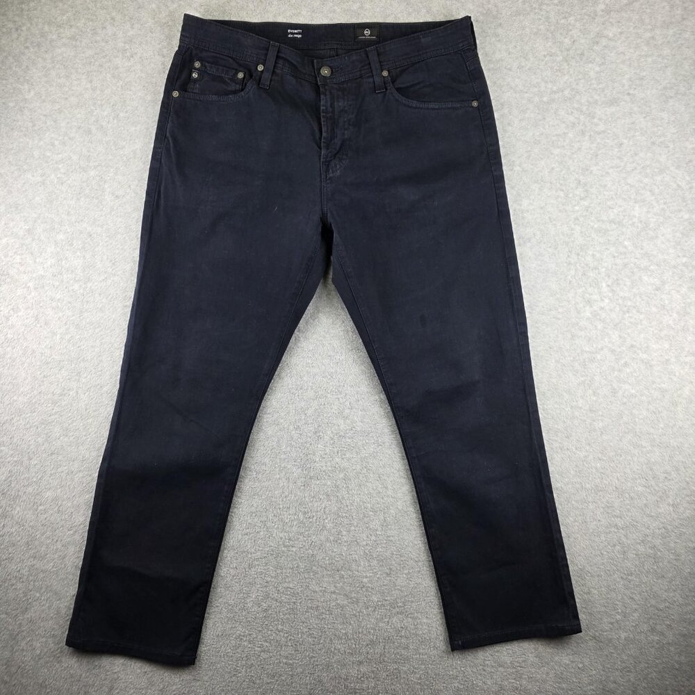 AG Adriano Goldschmied Everett Jeans Mens 33x32 Blue Slim Straight Dark Wash